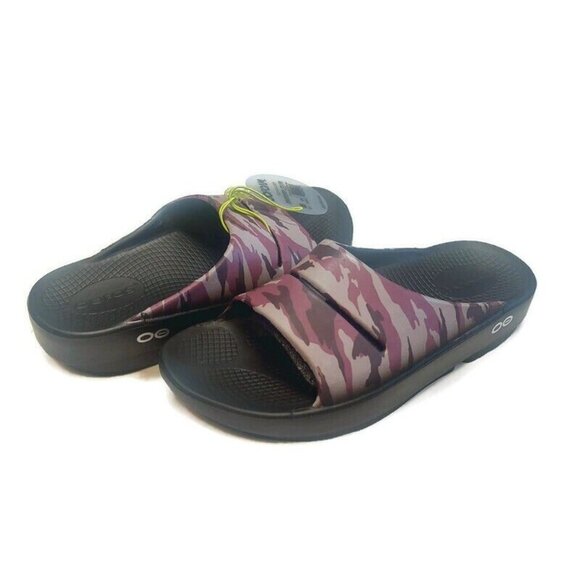 OOFOS Ooahh Limited Recovery Slide Womens Size 5 Pool Sandal Purple Camo - Picture 11 of 11